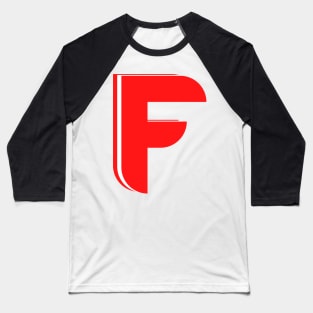 F - Letter A to Z Text Collection Red Colour Baseball T-Shirt